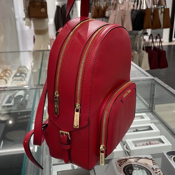 Michael Kors Jaycee Medium Pebbled Leather Backpack
Bright Red NWT - Picture 2 of 16